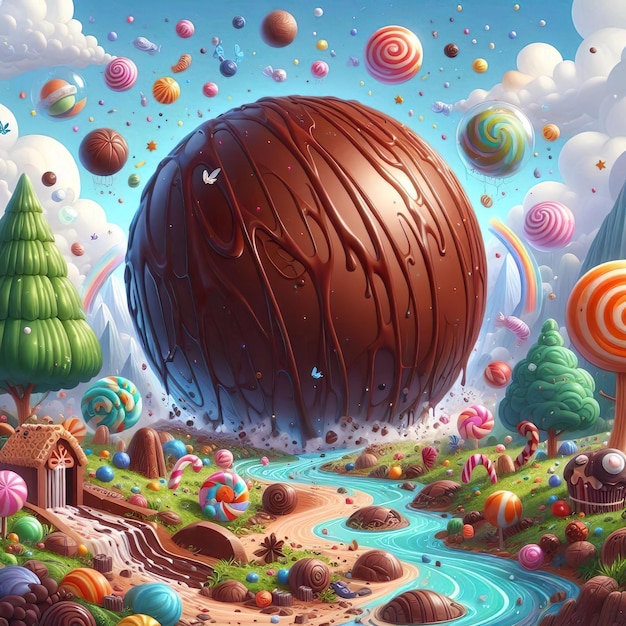 Chocolate fantasy world ball