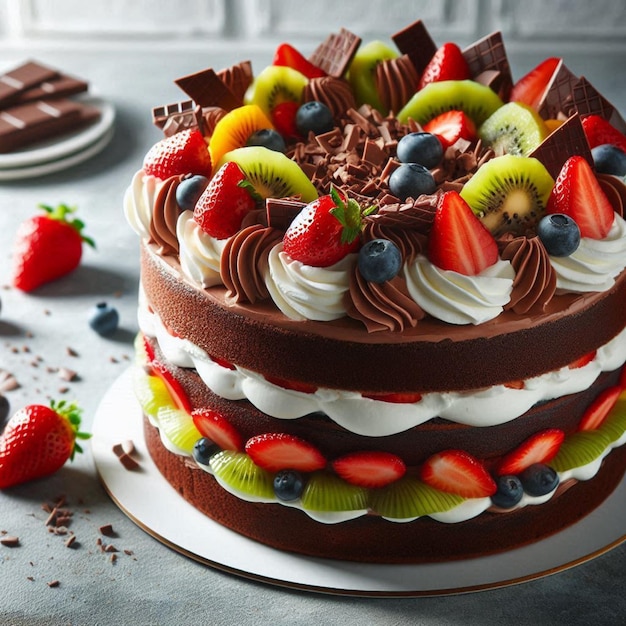 chocolate fruity cake