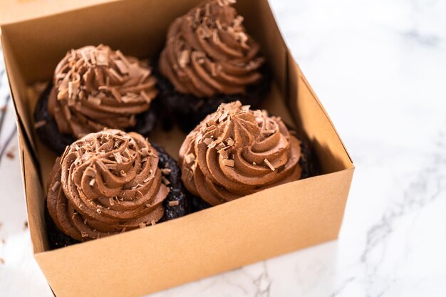 Chocolate ganache cupcake