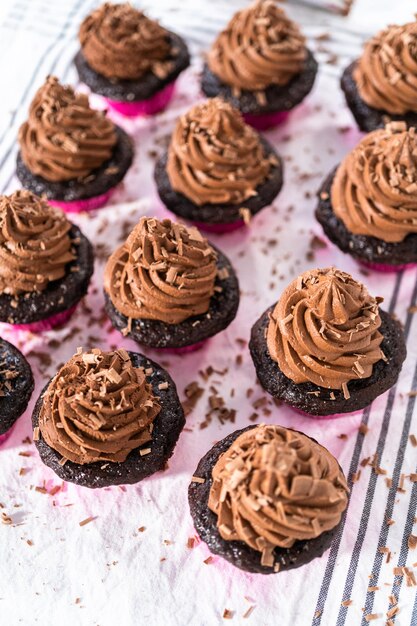 Chocolate ganache cupcake