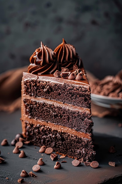 Chocolate Layer Cake Slice