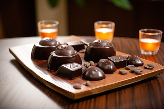 Chocolate massage with hot stones and scented oils