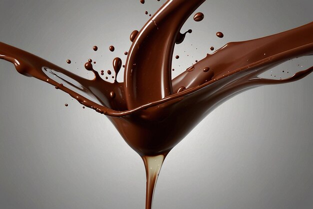 Chocolate milk splash d realistic