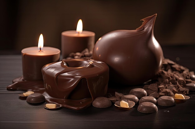 Chocolate mud wrap with warm stone massage at luxurious spa