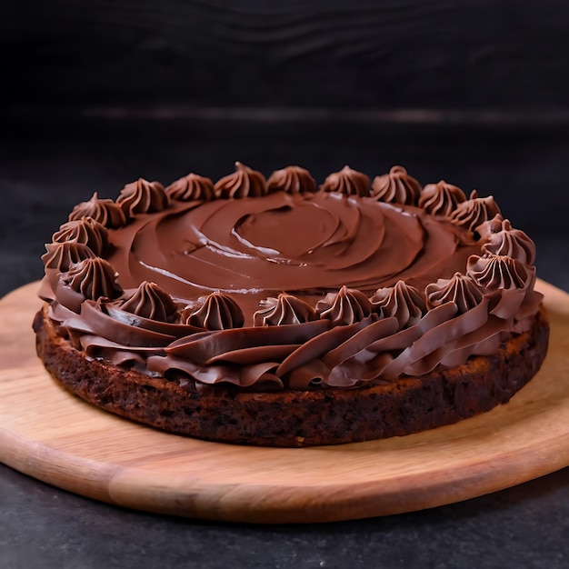 Chocolate pie cake desert bown bake sugar sweet organic food Evening party birthday background