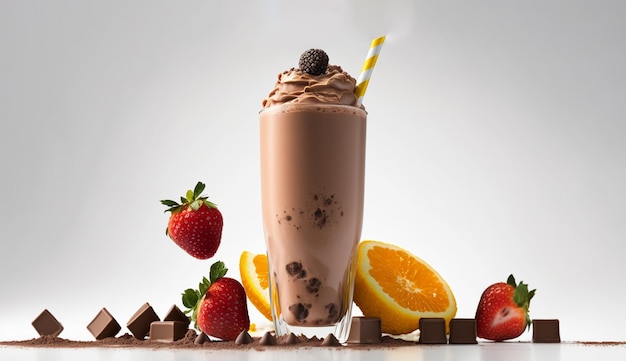 Chocolate Smoothie product shot with Generative AI