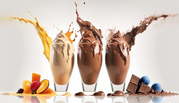 Chocolate Smoothie product shot with Generative AI