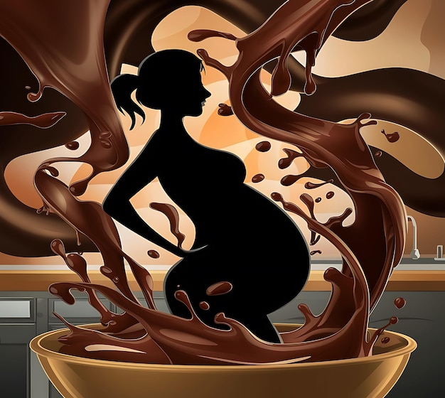 Chocolate splash in the center