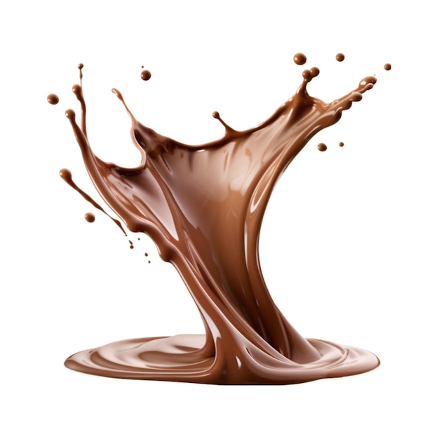 Chocolate splash isolated on a white background