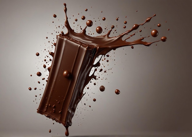 Chocolate Splashing World Chocolate Day images banner design Generative ai