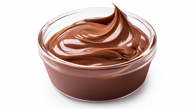 Chocolate Spread on White Background