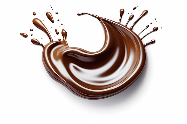 a chocolate swirl with a splash of chocolate