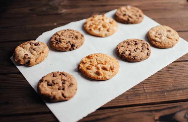 Chocolate toffee almond cookies