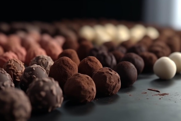 Chocolate truffles Generate Ai