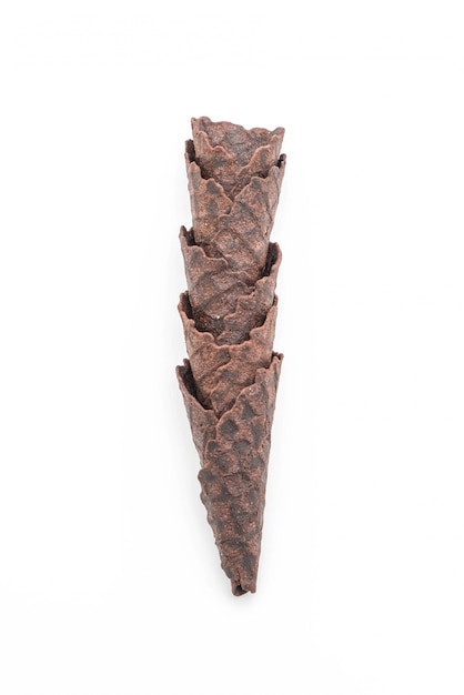 Photo chocolate wafer cone