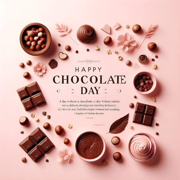 Photo chocolates day poster