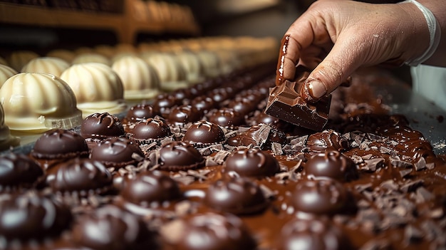 Chocolatier Tempering Chocolate for Handmade Treats