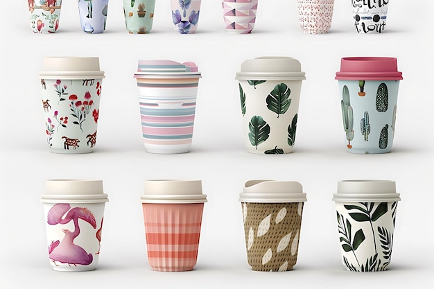 Photo choice of reusable coffee mug mockups