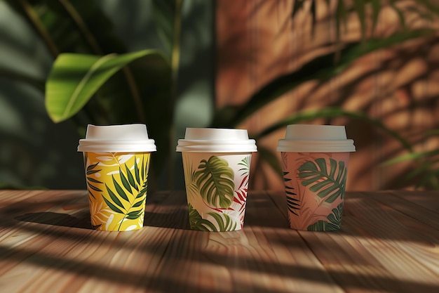 Choice of reusable coffee mug mockups