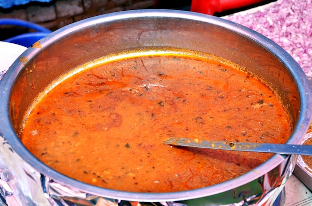 Chole or chickpea curry, delicious punjabi chole curry served in indian wedding