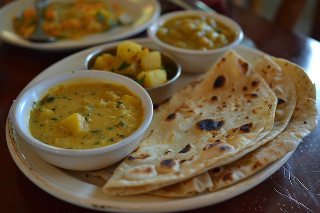 Chole with aloo paratha or alu parantha