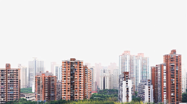 Chongqing City Suburb Wall Cleaning Isolated White