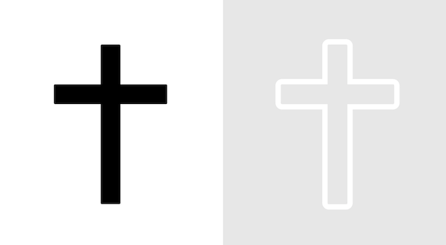 Christian cross icon