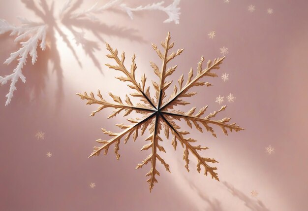 Photo christmas background gold snowflakes on a black