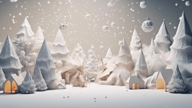 Christmas background Illustration AI GenerativexA