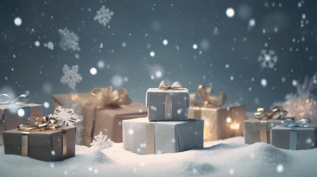 Christmas background Illustration AI GenerativexA