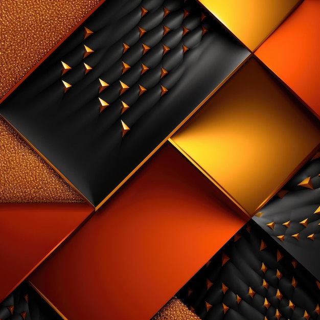 A christmas background made of orange and gold with black as the primary color