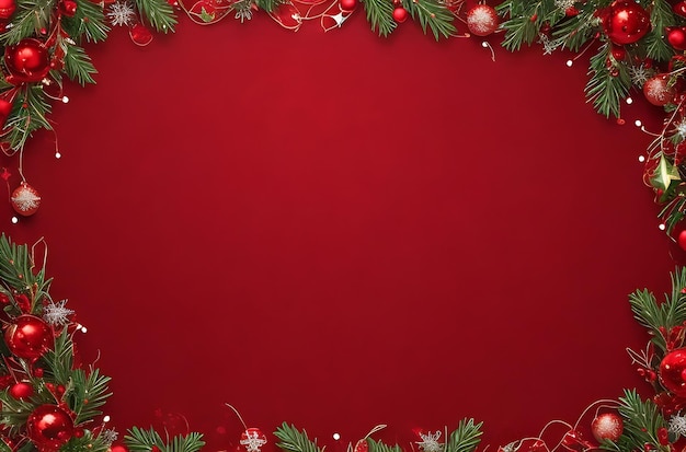 Christmas background made with garlands o