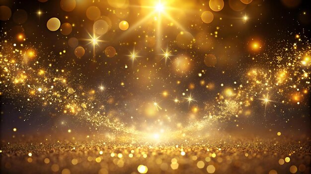 Christmas background Powder dust light PNG Magic shining gold dust Fine shiny dust bokeh particl