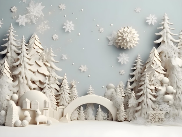 Christmas background with copy space for text 3d rendering realistic