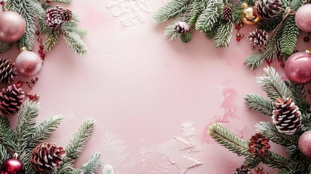 christmas background with fir branches