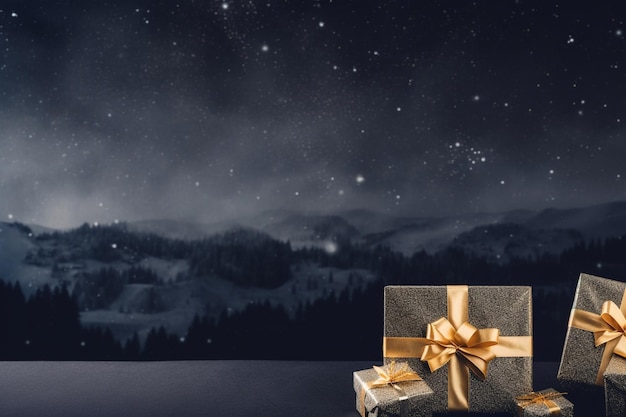 Christmas background with gifts