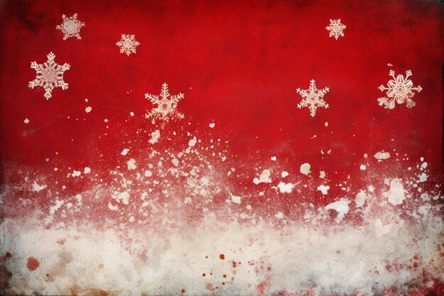 Photo christmas background with a grunge style snowflake border