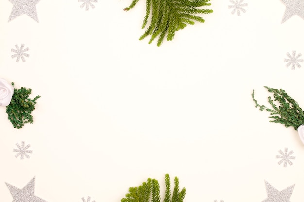 Christmas background with realistic christmas decoration