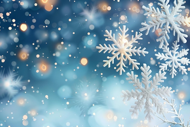 Christmas Background with Snowflakes for Seasonal Design