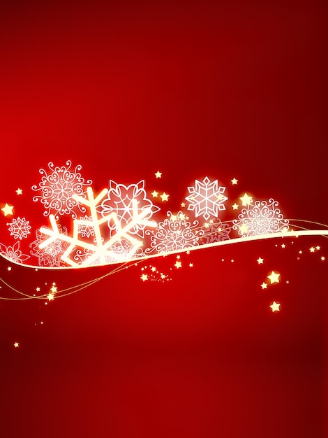 Christmas background with snowflakes and stars