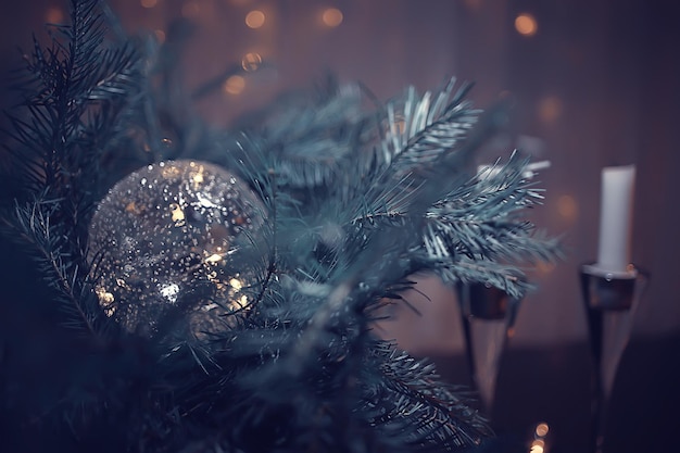 Christmas ball background New Year, Christmas decorations, greeting card beautiful congratulation photo