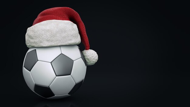 A christmas ball with a santa hat on it