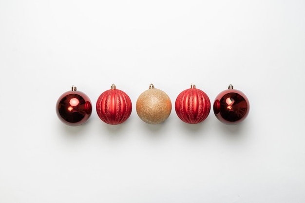 A christmas balls decoration layout collection of holiday baubles