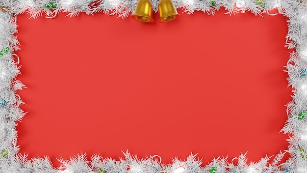 Christmas banner frame with wreath snow text space background and wallpaper