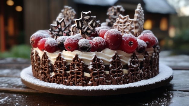 Christmas Black Forest Tart