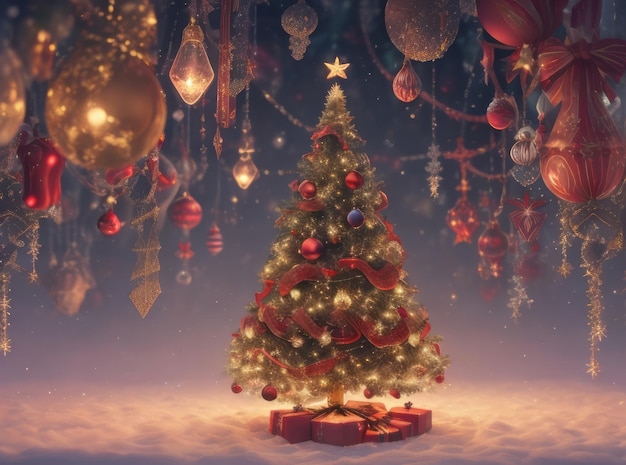 christmas blurry background full of sparkles shimmering behance magic atmosphere