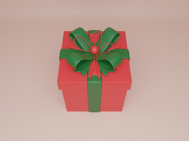 Christmas Box 3D rendered