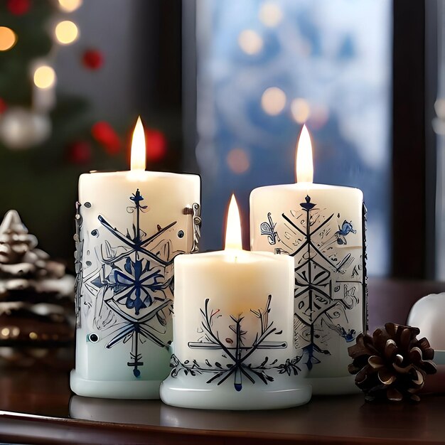 Christmas candle design Ai generated art