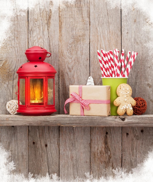 Christmas candle lantern gift and decor