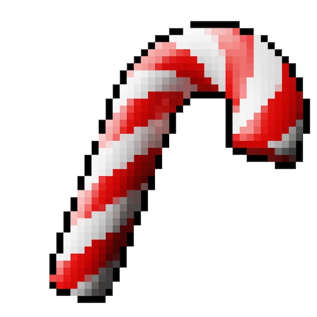 Christmas candy cane sweet 3d Pixelated cartoon Christmas ornament decoration theme